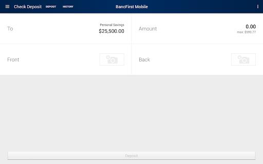 BancFirst Mobile Banking Screenshot1