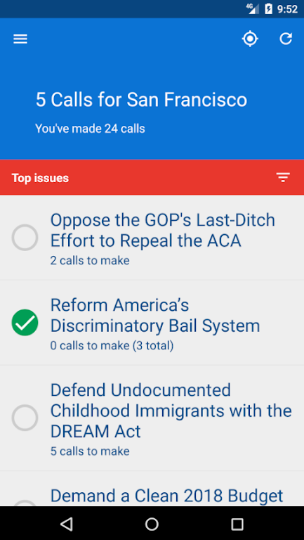 5 Calls: Contact Your Congress Screenshot1