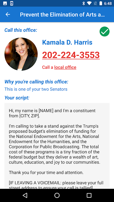 5 Calls: Contact Your Congress Screenshot4