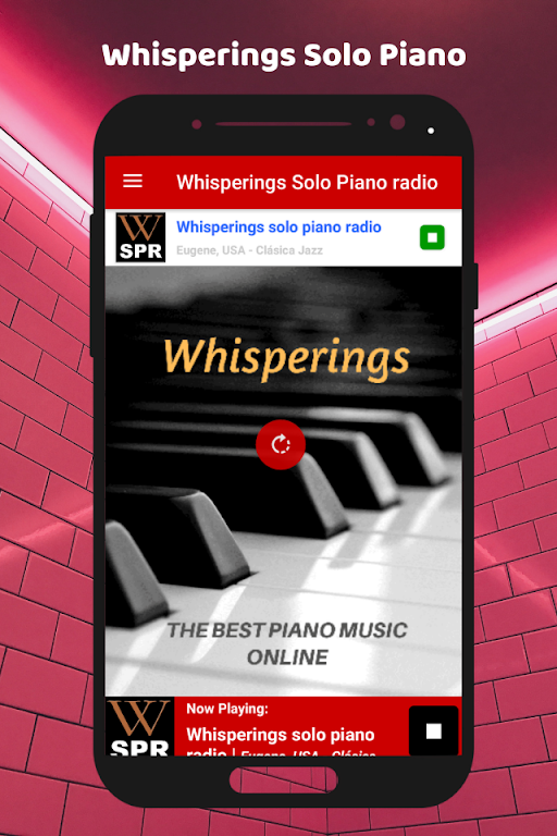 Whisperings Solo Piano Radio app Screenshot3