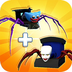 Spider Train Run: Merge Battle Mod