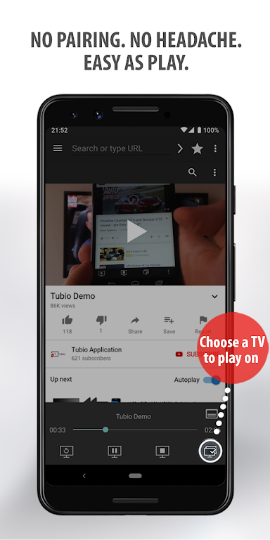 Tubio - Cast Web Videos to TV Screenshot3