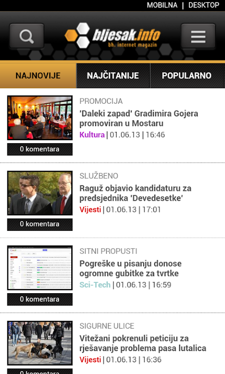 Bljesak.info Mobile Screenshot1