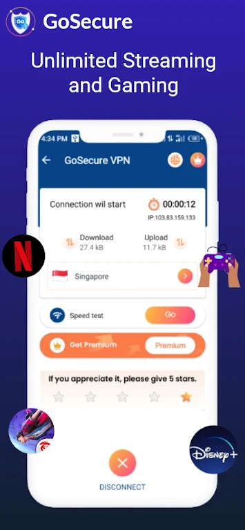 GoSecure - Super Fast Safe Vpn Screenshot3