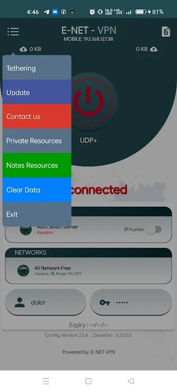 E-NET VPN Screenshot1