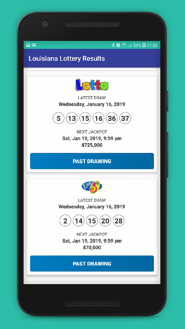 Louisiana Lottery Results Screenshot1