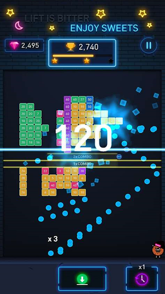 Brick Breaker: Neon Brick Ball Mod Screenshot1