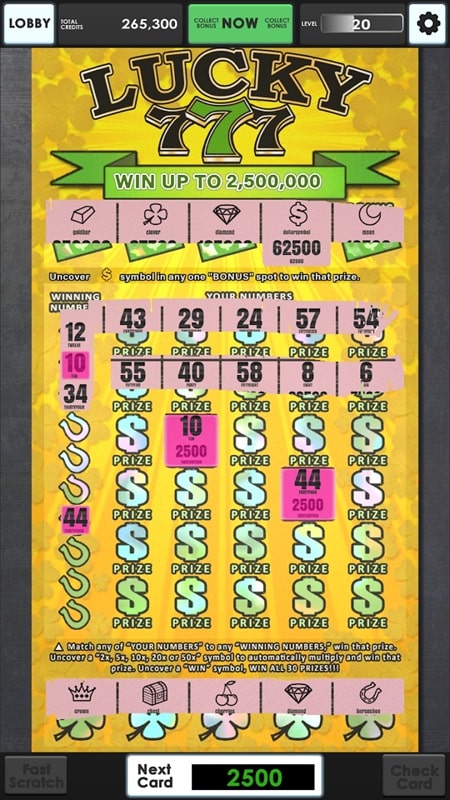 Lucky Lottery Scratchers Screenshot2