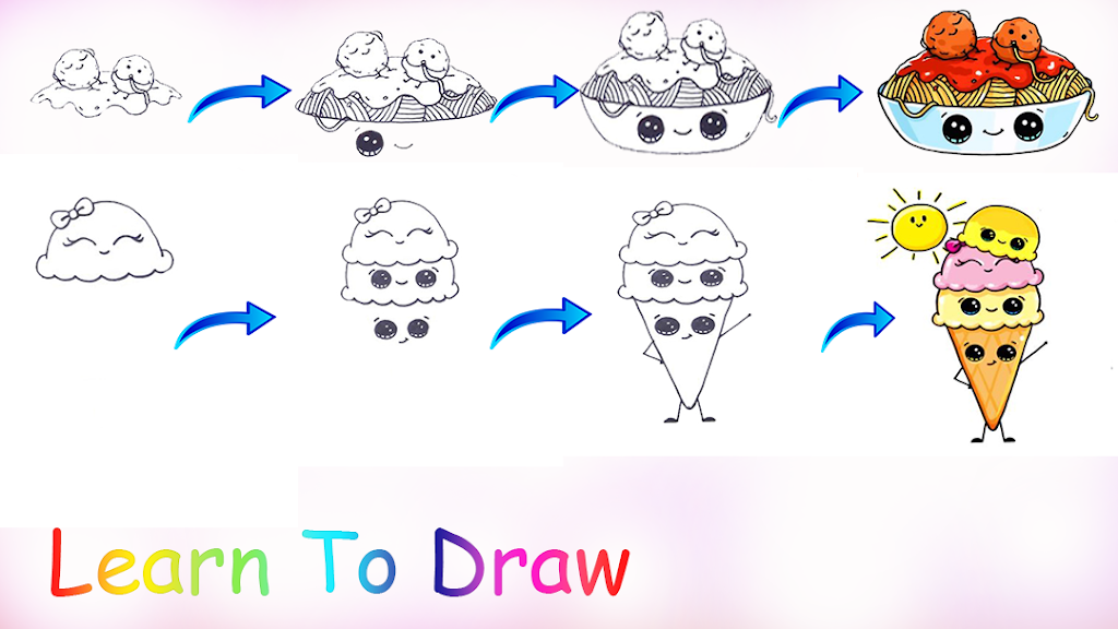 Learn How To Draw Cute Food Screenshot2