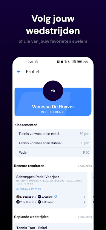 Tennis & Padel Vlaanderen Screenshot4