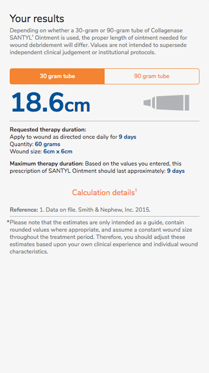 SANTYL* Ointment calculator Screenshot3