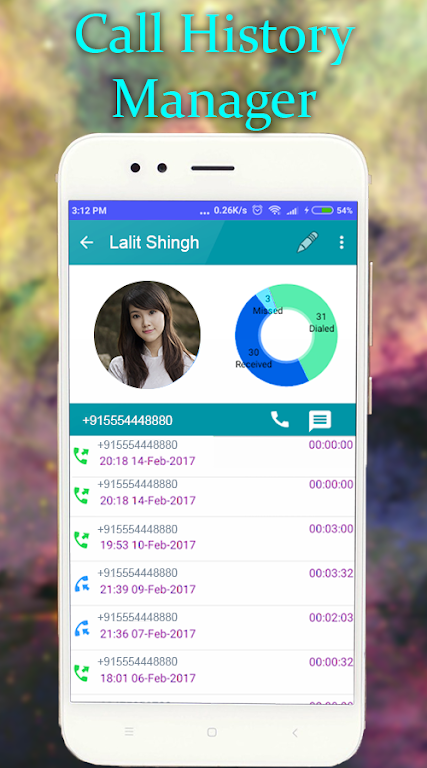 Call History Manager : Call Details Screenshot1