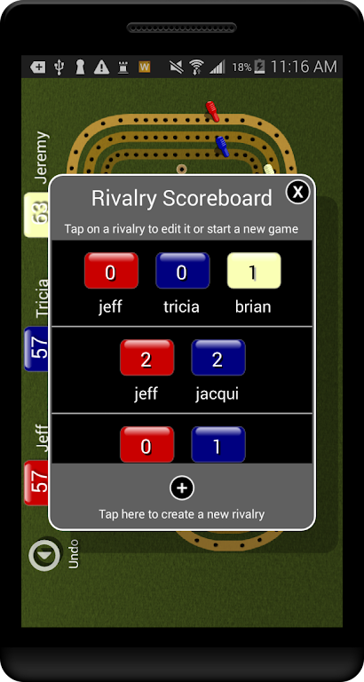 Cribbage Pegboard Screenshot4