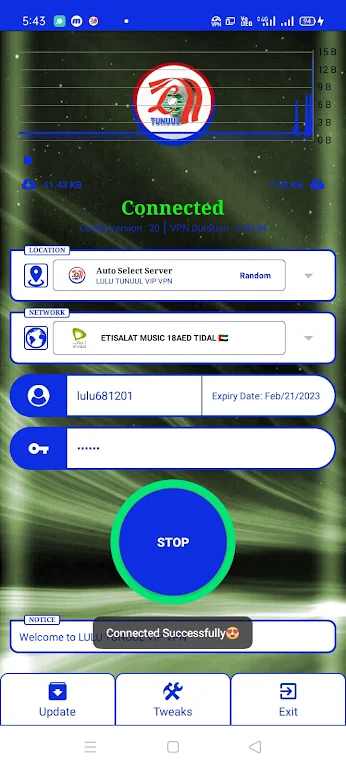 LULU TUNUUL VIP VPN Screenshot1