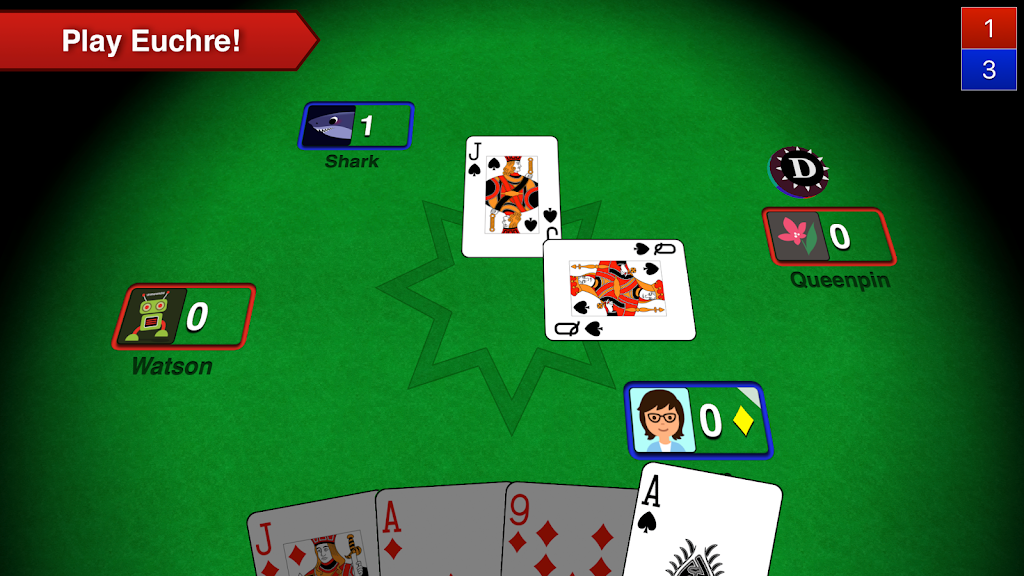 Euchre 3D Card Game Online Screenshot1