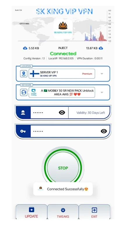 SK KING VIP VPN Screenshot1
