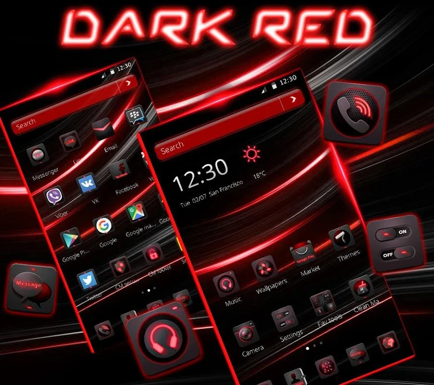 Dark Red Launcher Screenshot1