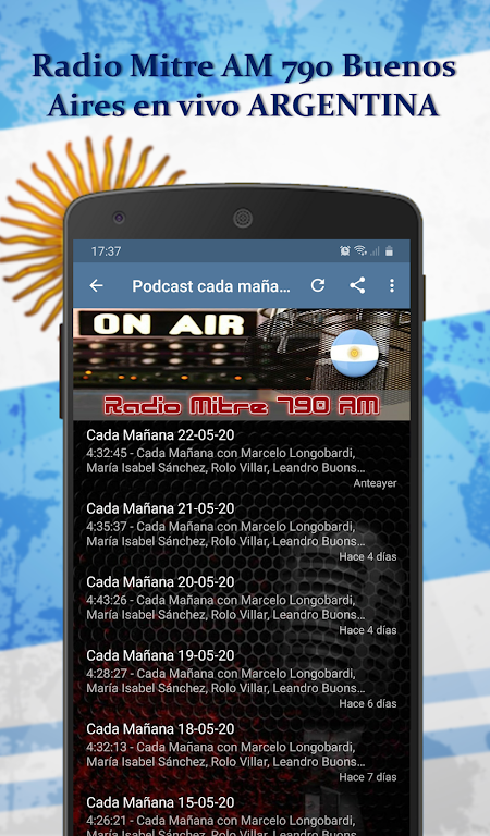 Radio Mitre AM 790 Argentina Screenshot3