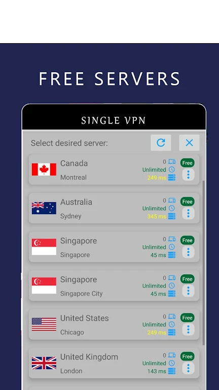 SINGLE VPN - Unlimited Proxies Screenshot4