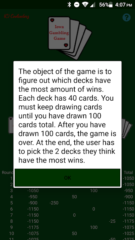 Iowa Gambling Game: Decision M Screenshot2