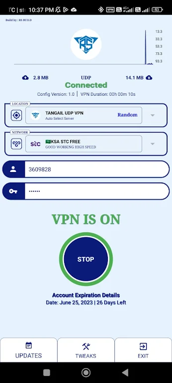 TANGAIL UDP VPN - Secure VPN Screenshot3