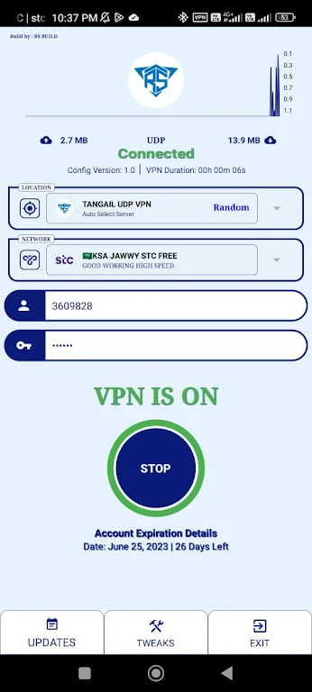 TANGAIL UDP VPN - Secure VPN Screenshot4