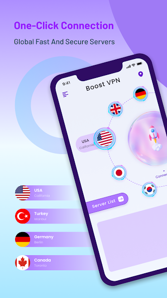 Boost VPN: Global, Private VPN Mod Screenshot1