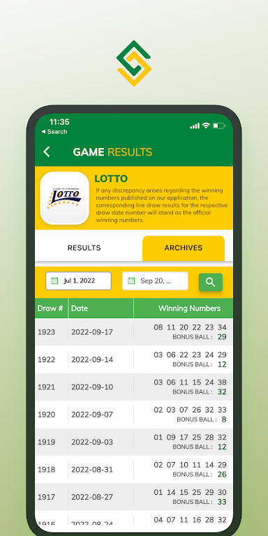 Supreme Ventures Games Results Screenshot3