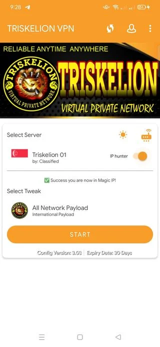 TRISKELION VPN Screenshot2