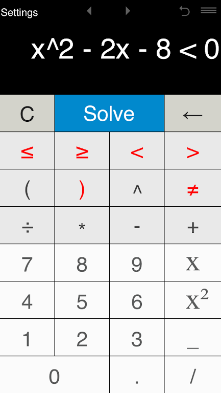 Inequality Calculator Screenshot4