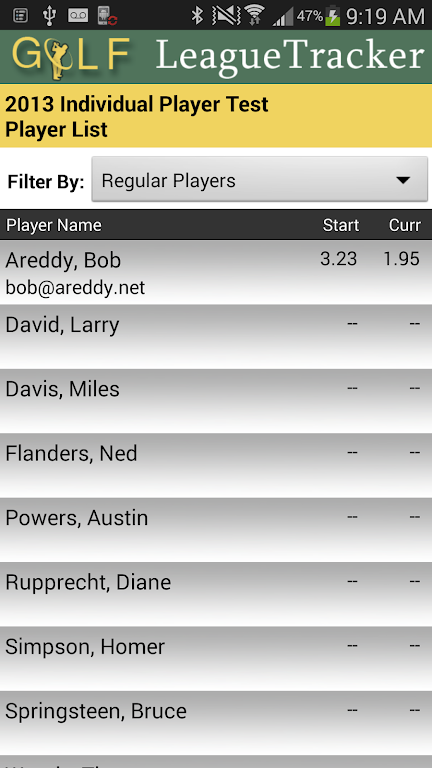 Golf League Tracker Classic Screenshot3