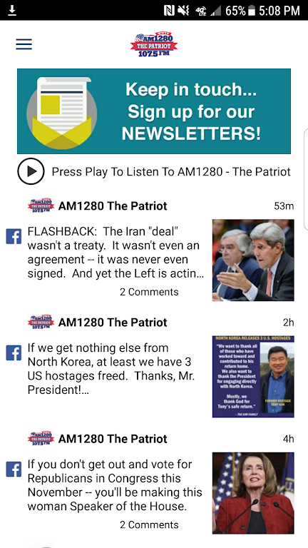 AM 1280 The Patriot Screenshot2