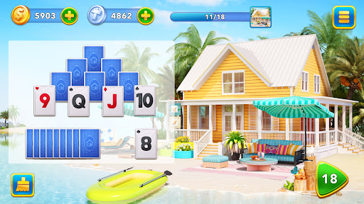 Solitaire Tripeaks Makeover: Home Design Game Screenshot1