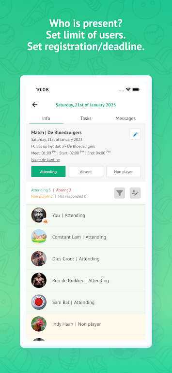 Teamy: app for sports teams Screenshot2