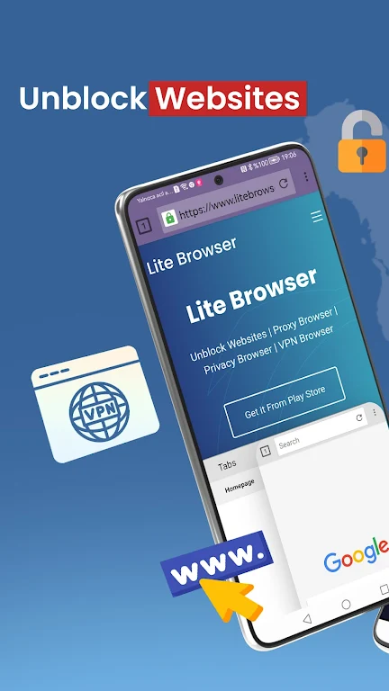 Lite Browser - VPN Browser Screenshot3