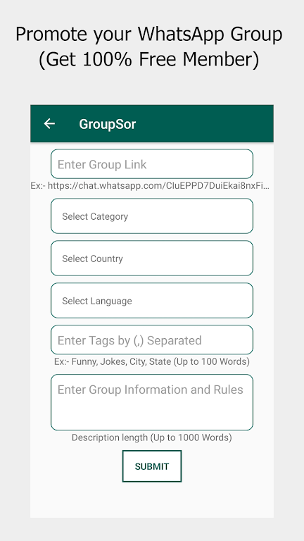 GroupSor - Join & Promote WhatsApp Group Link Screenshot3