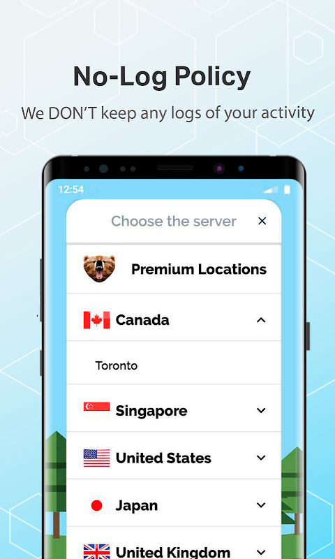 Grizzly VPN - Unlimited Free VPN & WiFi Security Screenshot2