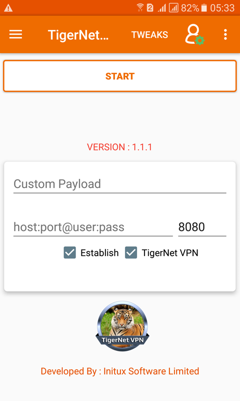 TigerNet VPN Screenshot1