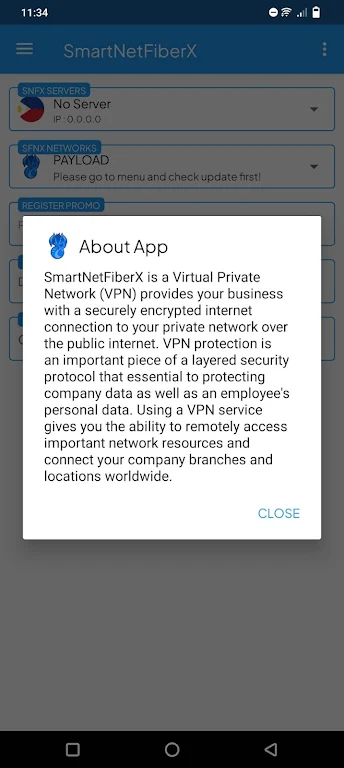 SmartNetFiberX VPN Screenshot3