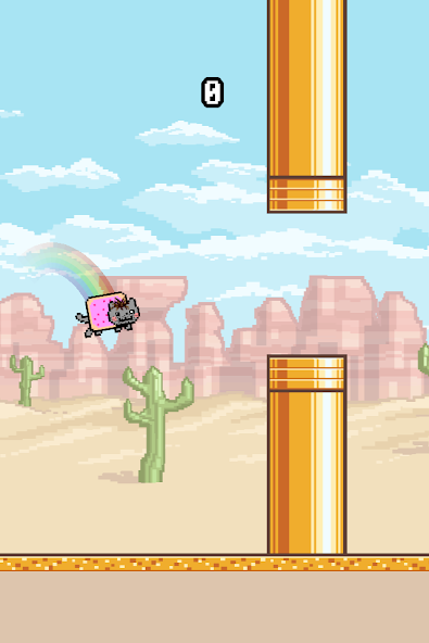 Flappy Nyan: flying cat wings Mod Screenshot3