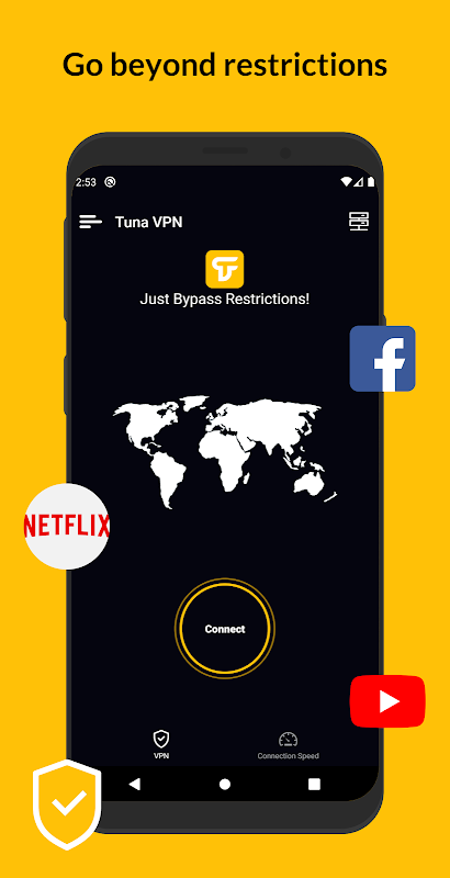 Tuna VPN - Free, Fast & Unlimited Proxy VPN Server Screenshot2