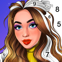 Color By Number, Paint coloring book - Girly Color