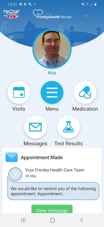 MyFrimleyHealth Record Screenshot1