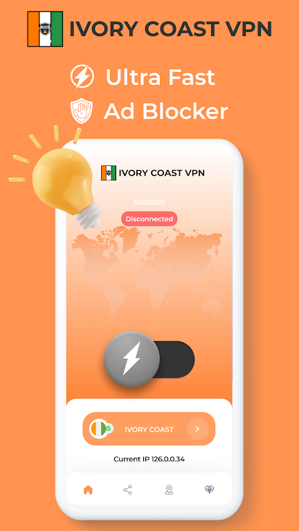 Ivory Coast VPN -Private Proxy Screenshot2