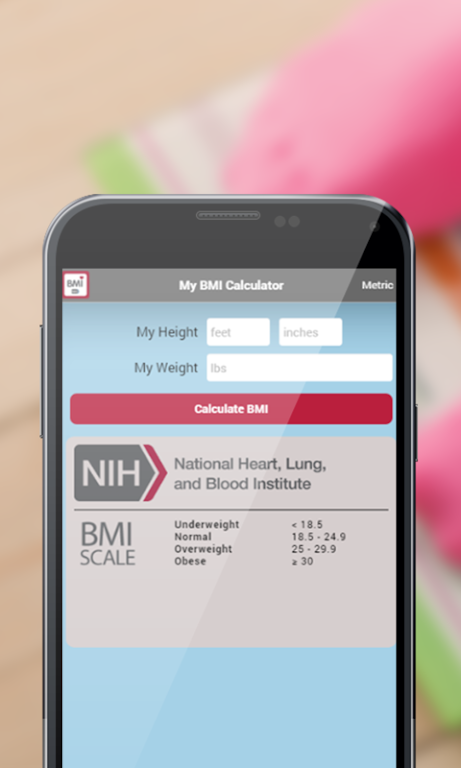 NIH BMI Calculator Screenshot1