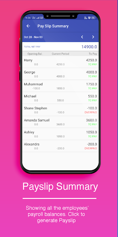 Wage Plus Payroll : Attendance Screenshot3