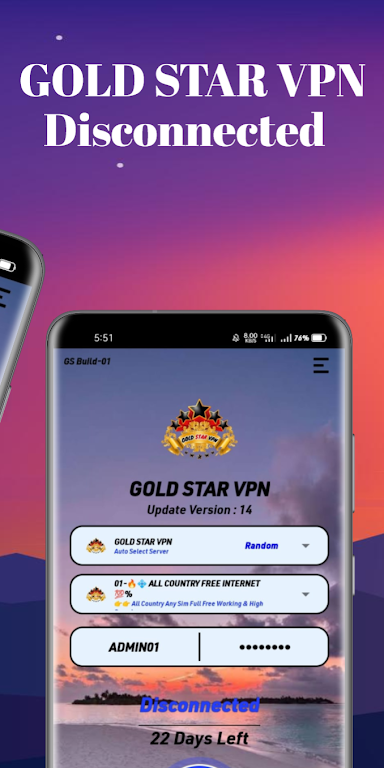 GOLD STAR VPN Screenshot2