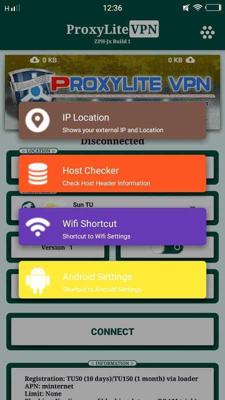 ProxyLite Reloaded - Direct, Inject & SSL/TLS VPN Screenshot1