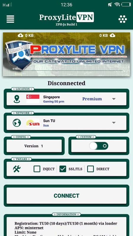 ProxyLite Reloaded - Direct, Inject & SSL/TLS VPN Screenshot3