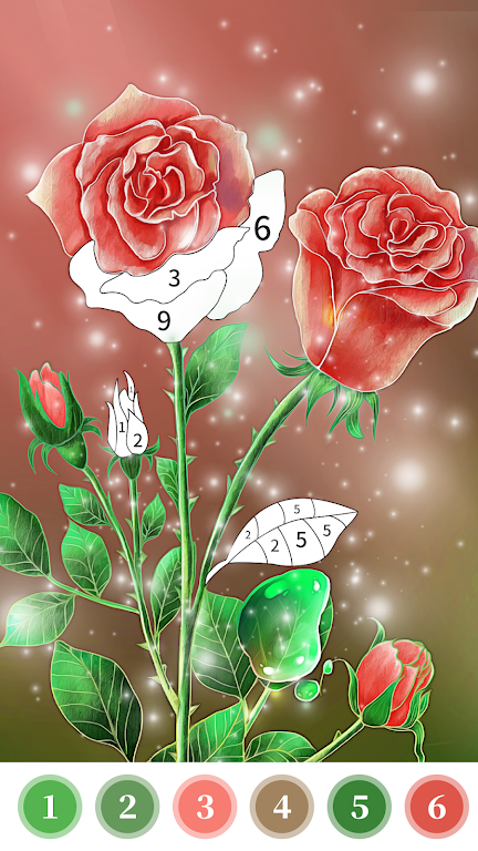 Rose Coloring Book Color Games Screenshot1